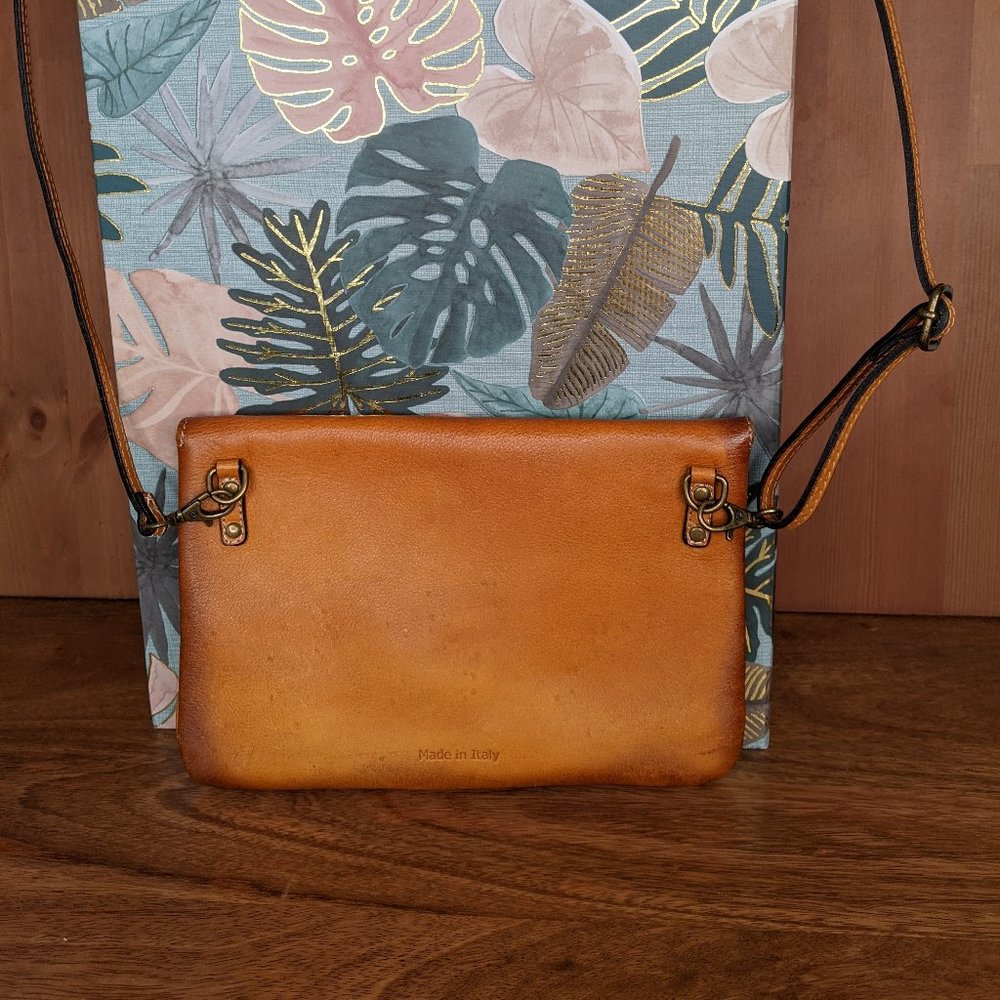 Pratesi Firenze Leather Clutch Crossbody Bag Italy - Picture 7 of 10